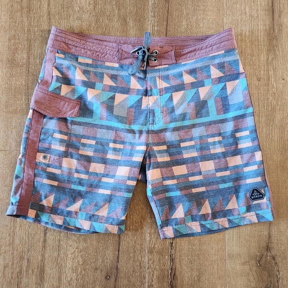 Prana Other - PrAna men's aztec print boardshorts 34 Beach Summer Vacationcore Resort Gorp